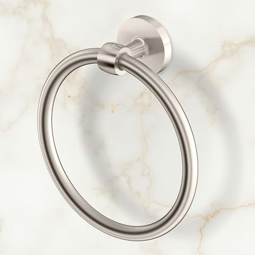 Gatco 5212SN Gibson Towel Ring, Wall Mounted Hand Towel Holder - Image 2