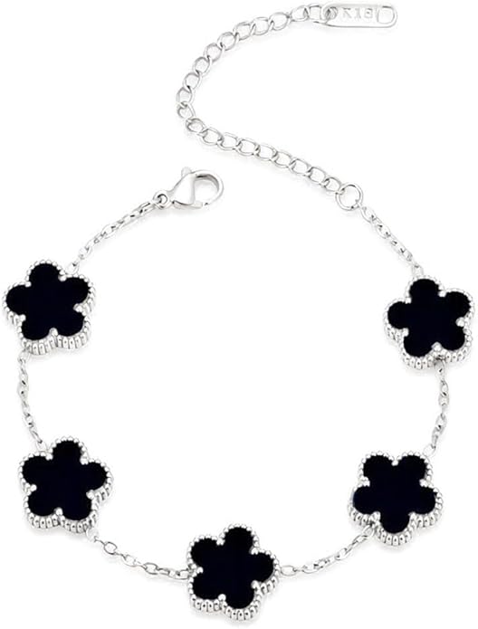 18K Gold-Plated Four Leaf Clover Bracelet for Women,Adjustable lucky Bracelet Set Jewelry Gift-Hypoallergenic Charm for Birthdays, Wellness & Daily Wear