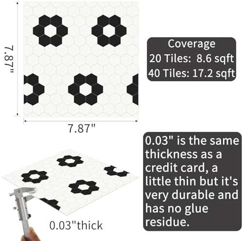 MORCART Peel and Stick Floor Tile, Vinyl Flooring Waterproof, DIY Flooring - Image 2