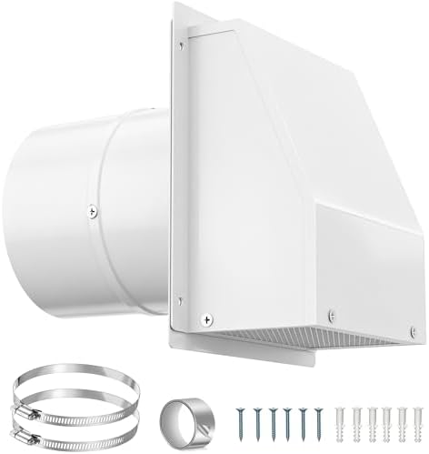 12 Inch Wall Vent Hood Exhaust Vent Cap Dryer Vent Cover by Home