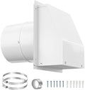6 Inch Wall Vent with Screen & Damper, Galvanized Steel by Home