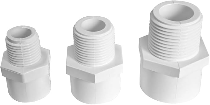 3/4 Inch White 2-Way SCH40 PVC Male Adapter Pipe Fittings， pipe fittings - Image 5