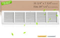 30x6 Steel Return Air Grille, HVAC Vent Cover Fits 30"W x 6"H Duct Opening by SmartSolutionsforHome