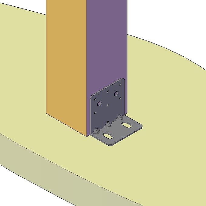 10 Pcs 6x6 Post Base Bracket - Image 4