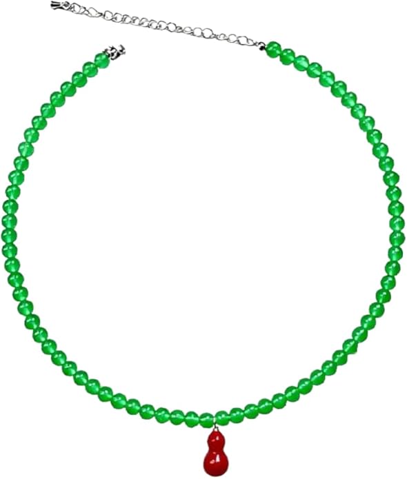 DISTANT DRUMS Simple Natural Green Aventurine Stone Jewelry Set for Women,Hoop Earrings,Bracelet,Necklace,18K Gold-plated Spiritual Gift,Fortunate Stone Jewelry,Choker