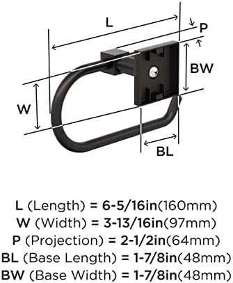 Amerock Appoint 6-5/16" Oil-Rubbed Bronze Single Post Toilet Paper Holder - Image 6