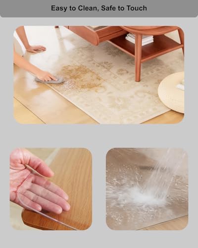 【16 Anti-Slip Stickers Included】3'×10' Clear Plastic Floor Runner, Non Slip - Image 6