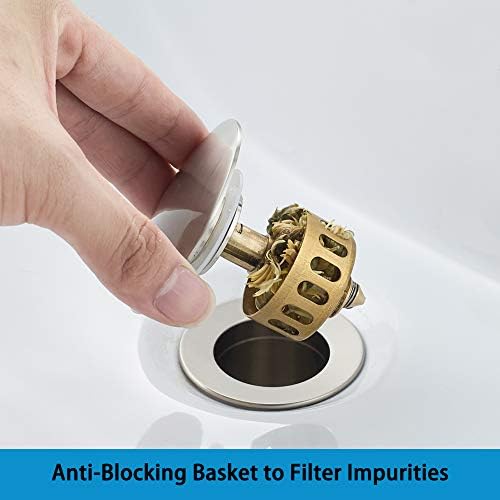 Bathroom Sink Drain with Strainer Basket Hair Catcher Anti-Explosion Anti Clog - Image 5