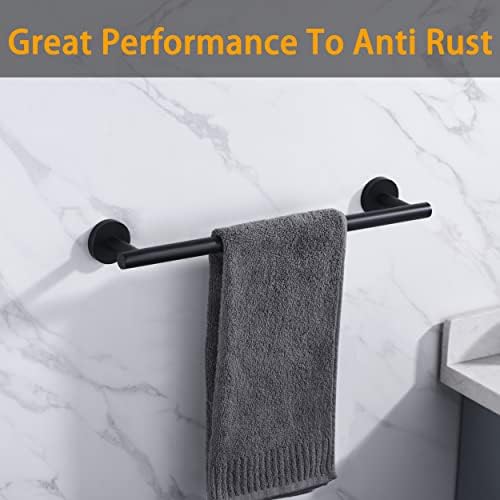 Nolimas Matte Black Bath Towel Bar Single Bars Towel Rack Rod Classic Wall - Image 5