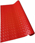 Garage Floor Mat Red 0.6×8m, Diamond Plate Garage Flooring Roll PVC Thickened by Unknown