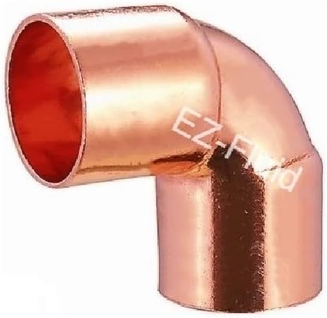 EZ-FLUID Plumbing 3" C X C LF Short Radius Copper 90 Degree Elbow Pressure by EZ-FLUIDPlumbingProducts