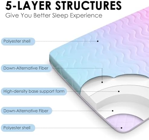 SCHNAUZER HOME Japanese Futon Floor Mattress Queen 3.5" Thick Rainbow - Image 4