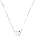 Zeffy Cute Heart Necklace 18k Gold/Silver Plated Tiny Heart Pendant Choker Necklaces Gold Love Heart Chain Necklace for Women Dainty Gold Jewelry Valentines Day Gifts for Women Girls Teen Girls