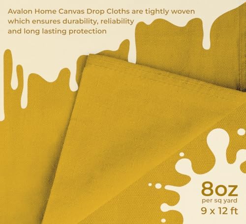Canvas Drop Cloth for Painting 9x12 feet Pack of 2-8oz Painters Drop Cloths for - Image 6
