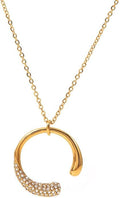 IBARA Women Gold Dianty Necklace Sun Crescent Moon Star Evil Eye Lock Lovely Heart Flower Butterfly Pearl Pendant Coin Necklaces 18K Gold CZ Diamond Filled Chain Boho Beach Simple Handmade Jewelry