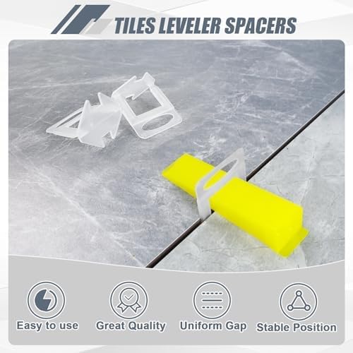 Storystore 2400pcs Tile Leveling System Clips 1/16" Tile Spacers | Tile - Image 7