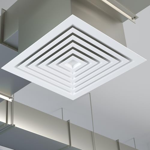 PATIKIL 24 x 24 Inch Square Vent Cover, Plastic Return Air Grille Ceiling Air - Image 5