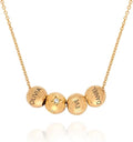 MyNameNecklace Personalized The Balance Charm Necklace with Custom Engraved Beads - Cable/Link Chain - Dainty Gift for Mom, Her - Jewelry for Christmas