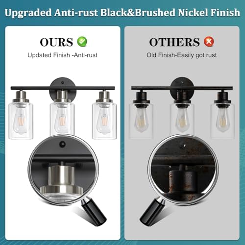 Unicozin Modern Bathroom Light Fixtures, 3 Light Vanity Lights, Living Room - Image 6