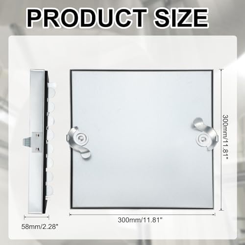 PATIKIL Galvanized Steel Access Panel, 12x12 Inch Insulated HVAC Duct Access - Image 2