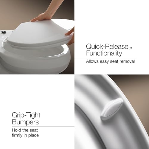 KOHLER 4639-RL-NY Cachet ReadyLatch Round Toilet Seat Soft Close, Thunder Grey - Image 5