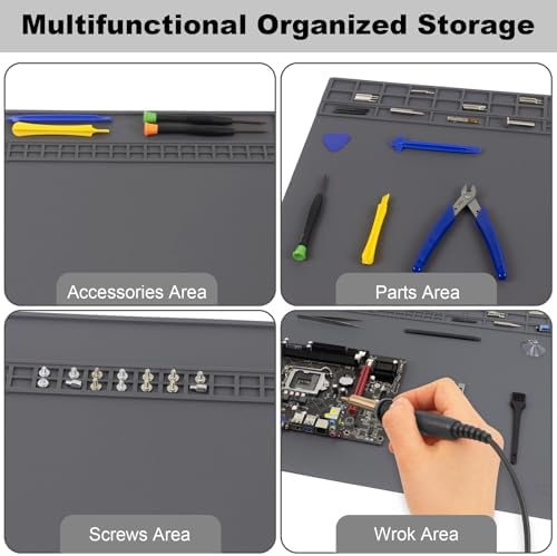 32.3" x 16.6" Premium Extra Large Silicone Soldering Mat, 932°F Heat Resistant - Image 3