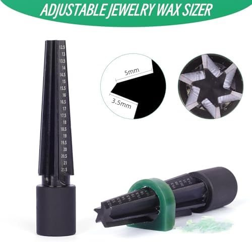 Jewelry Wax Carving Kit with Wax Tubes Ring Mandrel and Dual-End File - Image 3