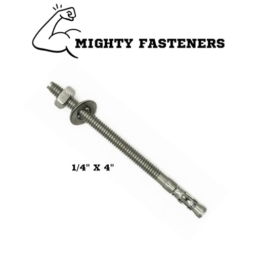 Mighty Fasteners Wedge Anchors – Heavy-Duty 304 Stainless Steel Expansion Bolts - Image 3