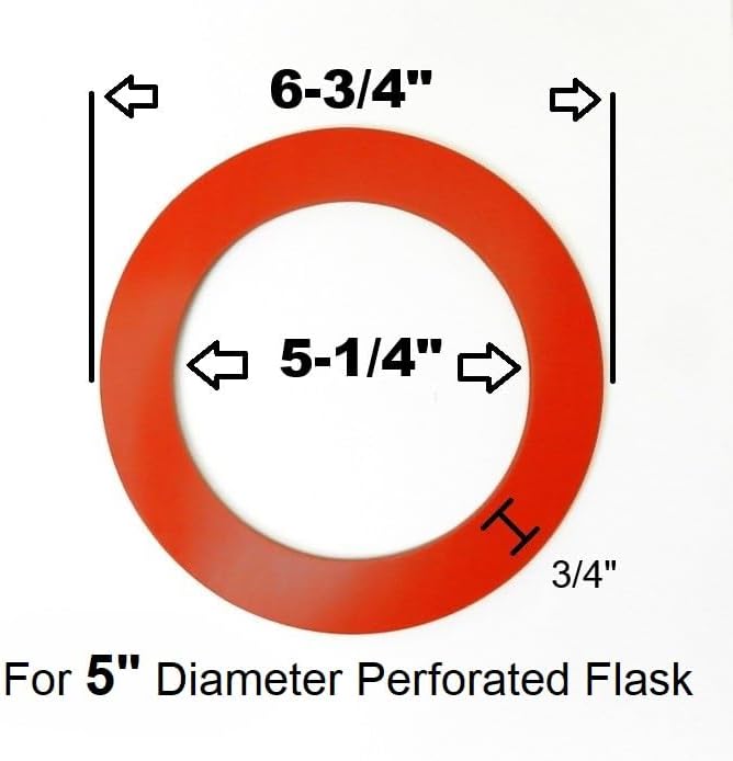 Silicone Rubber Gasket for 5" Vacuum Perforated Flasks Jewelry Lost Wax - Image 2