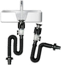 Bathroom Sink Drain Kit with Flexible Expandable P-Trap Sink Drain Pipe Tube by Unknown