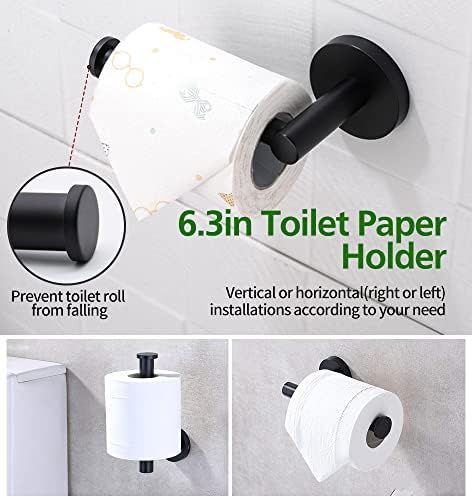 10pcs Matte Black Retractable Bathroom Hardware Set - Image 4