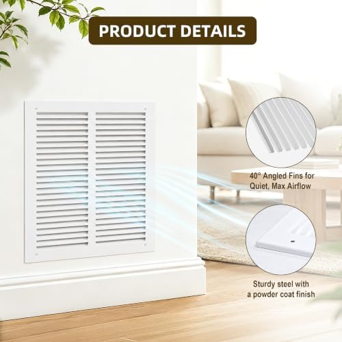 24x10 Return Air Grille for 24"W x 10"H Duct Opening, Return Air Vent Cover - Image 6