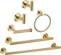 6 Pieces Brushed Gold Bathroom Hardware Accessories Set Hand Towel Ring 16&23.6 by Meetuniquestylesandneeds
