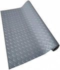 Garage Floor Mat Gray 1.1×20m, Flooring Roll 188 sqft Diamond Plate PVC Rubber by Unknown