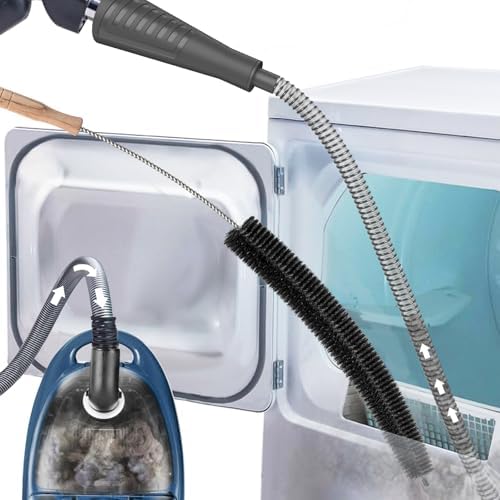 Sealegend 2Pcs Dryer Vent Cleaner Kit, Vacuum Hose Attachment & Brush Black by Sealegend