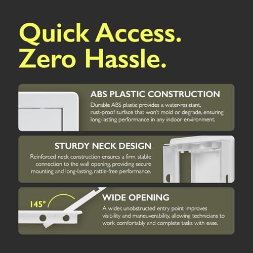 4x6 Access Panel for Drywall and Ceiling – White ABS Plastic Door Panel - Image 5