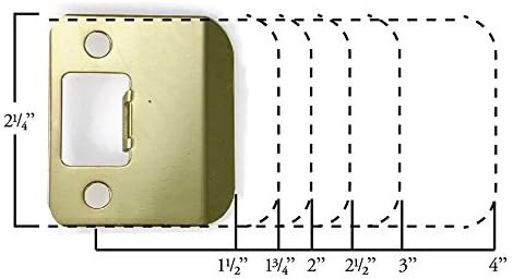Round Corner Extended Lip Strike Plate, 2-1/4" x 1-1/2", Antique Nickel - Image 2