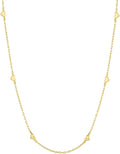 gorjana - Amour Necklace 15"-17" - 18k Gold Plated Brass - Elegant heart design - Adjustable length versatility - Dainty heart accents, perfect for layering