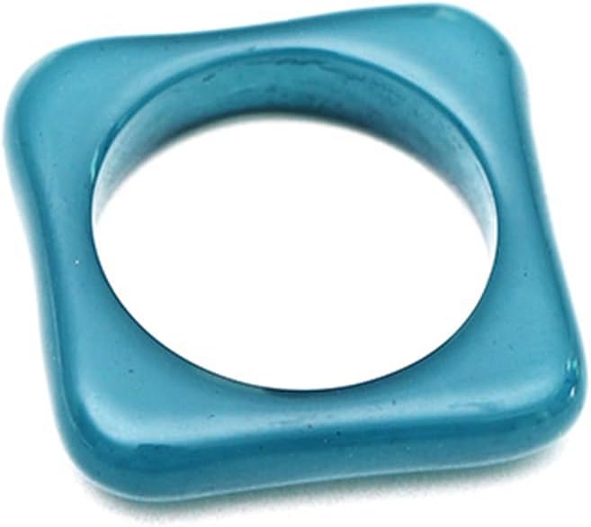 Multicolor Resin Chunky Rings for Women,Acrylic Plastic Rin Knuckle Finger Cute Trendy Aesthetic Y2k Statement Ring Vintage Simple Geometric Rings Jewelry
