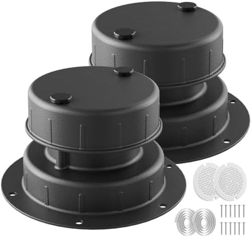 Safoner Aluminum RV Roof Vent Cover- Roof Plumbing Replacement Cap Kit by Safoner