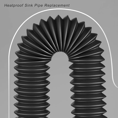 Bathroom Sink Drain Kit Flexible P Trap Drain Pipe - Image 4