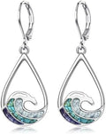 Ocean Wave Earrings for Women Turquoise Dangle Earrings Ocaen Jewelry for Women