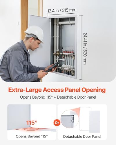 VEVOR Access Panel for Drywall, 30.3 x 15.2 in Galvanized Steel Access Door - Image 4