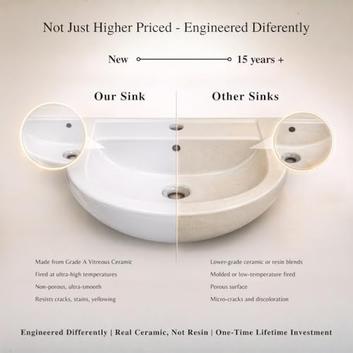 Renovators Supply Small ADA Wall Mount Bathroom Sink, 17 3/4 in. - Image 5