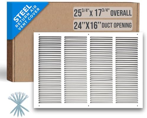 Fits 24x16 Duct Opening | Steel Return Air Grille by Handua | Vent Cover Grill by Handua