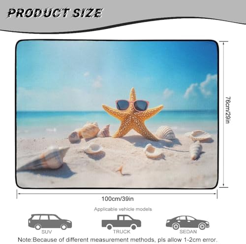 Beach Starfish Universal Moving Trunk Mat 29"x39" – Heavy Duty Waterproof Cargo - Image 7