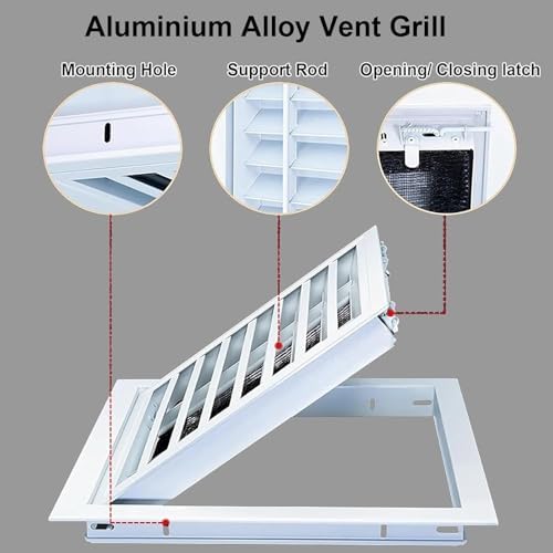 Modern 14x28 in White Steel Return Air Grille Vent Cover - Image 5