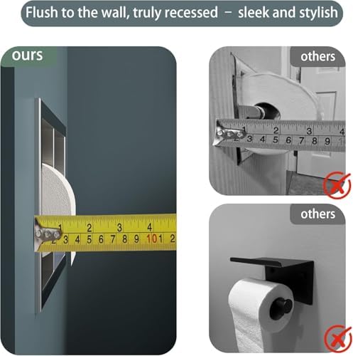 Neodrain 304 Stainless Steel Recessed in Wall Toilet Paper Holder - Image 6