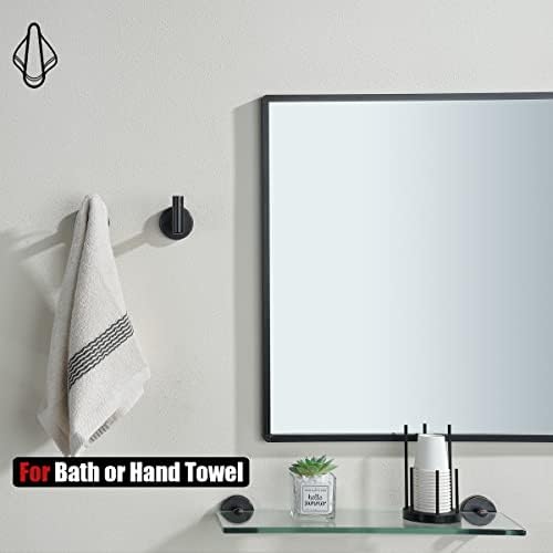 JQK Bathroom Towel Hook Oil Rubbed Bronze, 304 Stainless Steel 0.8mm Coat Robe - Image 4