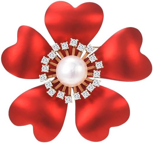Red Rose Flower Brooches and Pins for Women Costume Jewelry Brooch Pins Broches Jewelry for Women Elegant Lady Pin